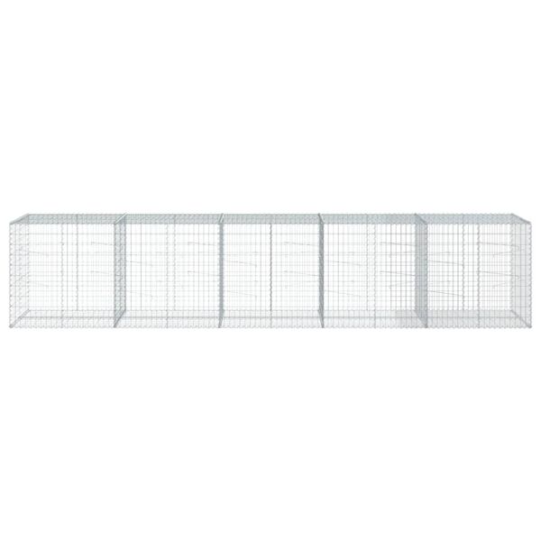 vidaXL Gabion Basket Silver Galvanized Iron Large Heavy Weight Endurance