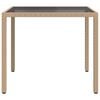vidaXL Garden Table Beige and Black