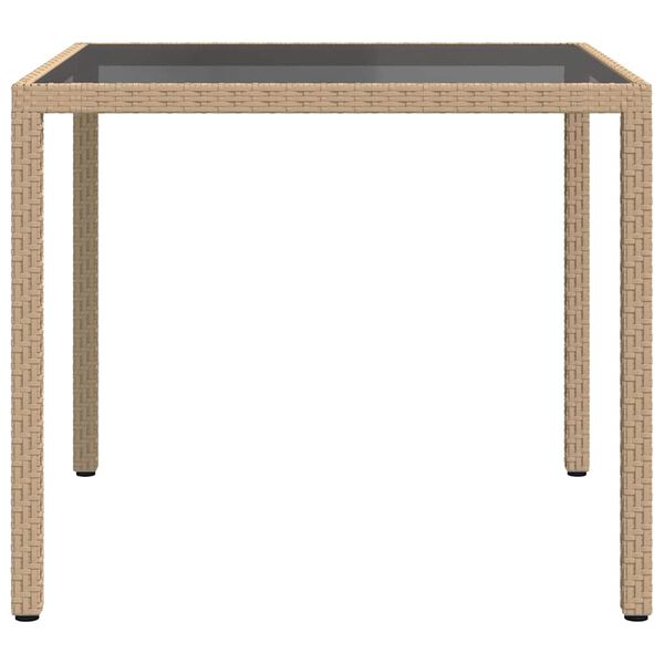vidaXL Garden Table Beige and Black