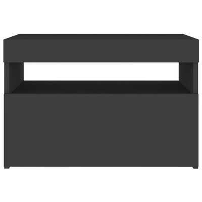vidaXL TV Cabinets with LED Lights 2 pcs Gray 23.6"x13.8"x15.7"