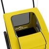 vidaXL Pet Bike Trailer Yellow Oxford Fabric, Iron, PVC Medium Foldable