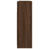 vidaXL Mirror Cabinet Brown oak Engineered wood 24.6 x 8.1 x 25.2 in