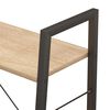 vidaXL Standing Shelf Light brown and black Engineered wood and steel