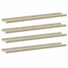 vidaXL Wall Shelf Set of 4 White and Sonoma Oak MDF Medium