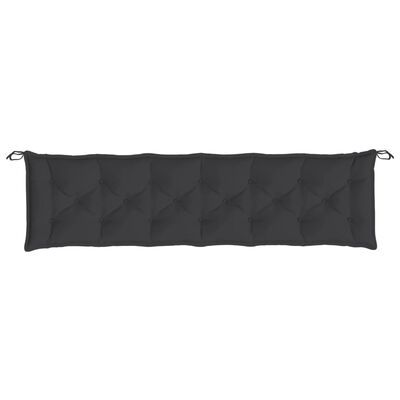 vidaXL Garden Bench Cushions 2pcs Black 78.7"x19.7"x2.8" Oxford Fabric