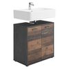 FMD Bathroom Sink Cabinet Matera, old style dark