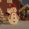 vidaXL Inflatable Snowman Multicolor