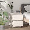 vidaXL Bedside Cabinet Set of 2 White Solid Pine Wood