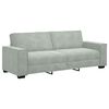 vidaXL Sofa 3 pcs Light Grey Linen-blend Fabric