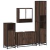 vidaXL Bathroom Furniture Set Brown Oak Engineered wood, metal Large