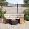 vidaXL Garden Sofa Set Black, Cream White