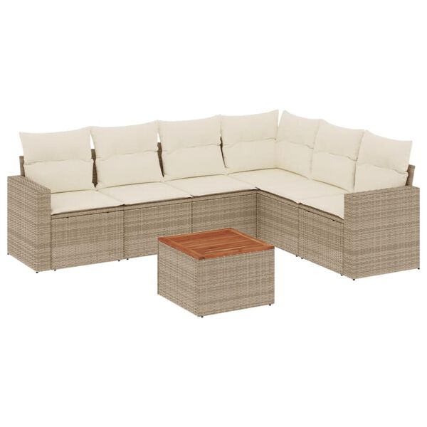 vidaXL Garden Sofa Set Beige