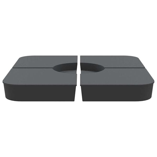 vidaXL Umbrella Base Set Anthracite Polypropylene Large Detachable