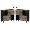 vidaXL Sideboard Light Grey Solid mango wood, engineered wood Medium