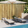 vidaXL Sun Lounger Brown PE rattan, powder-coated steel, polyester foam