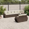 vidaXL Garden Sofa Set Brown Poly Rattan 8 Piece Sofa Set