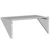 vidaXL Wall Shelf Silver Stainless Steel 29.5x17.7x12.2 in Wall Shelf