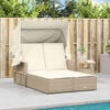 vidaXL Double Sun Lounger Beige, Cream White