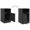 vidaXL Bedside Cabinet Set of 2 Black Cold-rolled steel Medium