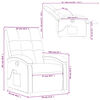 vidaXL Massage Recliner Chair Purple Polyester, Metal, Plywood Standard