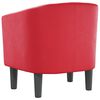 vidaXL Tub Chair Red Faux leather, pinewood, plywood Single Durable