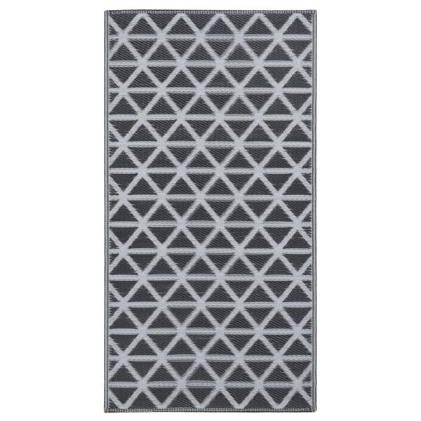 vidaXL Outdoor Carpet Black Polypropylene 63.0 x 90.6 in Outdoor Carpet