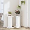vidaXL Plant Stand White Engineered wood 2 pieces, 11.8x11.8x23.6 in