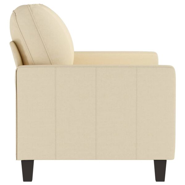 vidaXL 2-seater Sofa Cream Polyester Medium 2-Seater Sofa Rectangular