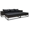 vidaXL Garden Sofa Grey Poly Rattan Large Modular Outdoor Sofa