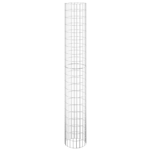 vidaXL Circular Gabion Pole Galvanized Steel Ø11.8"x78.7"