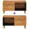 vidaXL Coffee Table Brown and Black Solid mango wood, MDF, iron Medium
