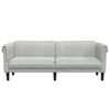 vidaXL Sofa Light Grey Velvet (100% polyester), plywood, solid wood