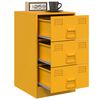 vidaXL Nightstand Set of 2 Mustard yellow Cold-rolled steel