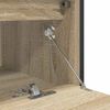 vidaXL Bathroom Basin Cabinet Sonoma Oak Engineered Wood, Steel Medium