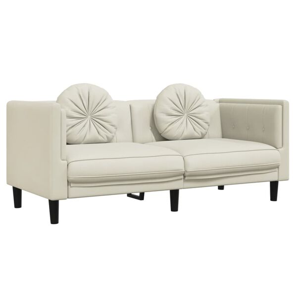 vidaXL Sofa Set Cream Velvet Large Modern Sofa Set Rectangular