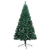 vidaXL Artificial Half Christmas Tree Green PVC, steel 47.2 inches height
