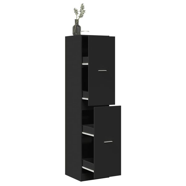 vidaXL Apothecary Cabinet Black Engineered wood