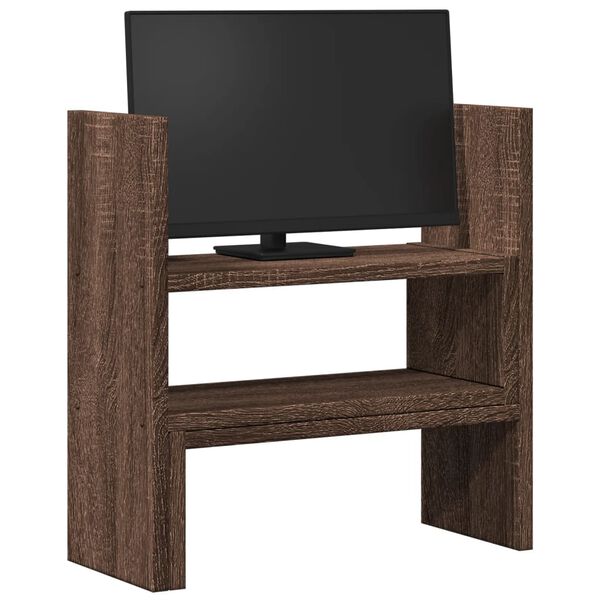 vidaXL Desk Organiser Adjustable Brown Oak 15.7x6.7x16.1" Engineered Wood