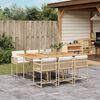vidaXL Garden Dining Set Beige and Brown
