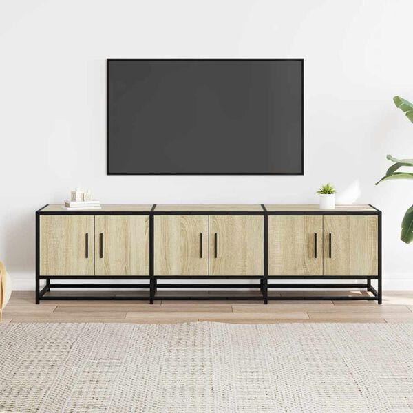 vidaXL TV Cabinet Sonoma oak Engineered wood 59.1x13.8x16.1 in