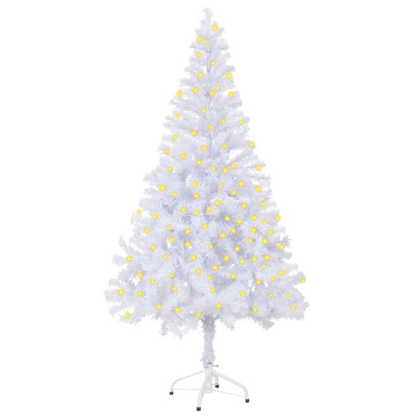 vidaXL Artificial Christmas Tree White PVC 59.1 in