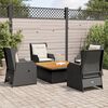 vidaXL Garden Lounge Set Black and cream