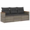 vidaXL Garden Sofa Set Grey PE rattan Large Modular Garden Sofa Set