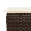 vidaXL Garden Sofa Set Brown and Cream White PE Rattan, Powder-Coated Steel