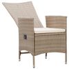 vidaXL Dining Set Beige, Cream White
