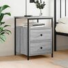 vidaXL Bedside Cabinet Grey Sonoma Engineered wood, iron 17.3x17.7x23.6 in