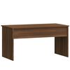vidaXL Coffee Table Brown Oak Engineered Wood Medium Hidden Compartments