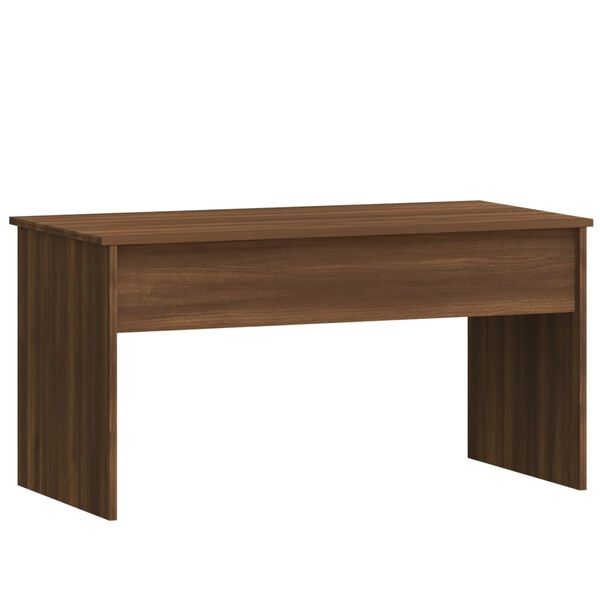 vidaXL Coffee Table Brown Oak Engineered Wood Medium Hidden Compartments