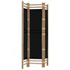 vidaXL Folding 3-Panel Room Divider 47.2" Bamboo and Canvas