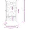 vidaXL Garden Gate 39.4x68.9" Weathering Steel Flame Design